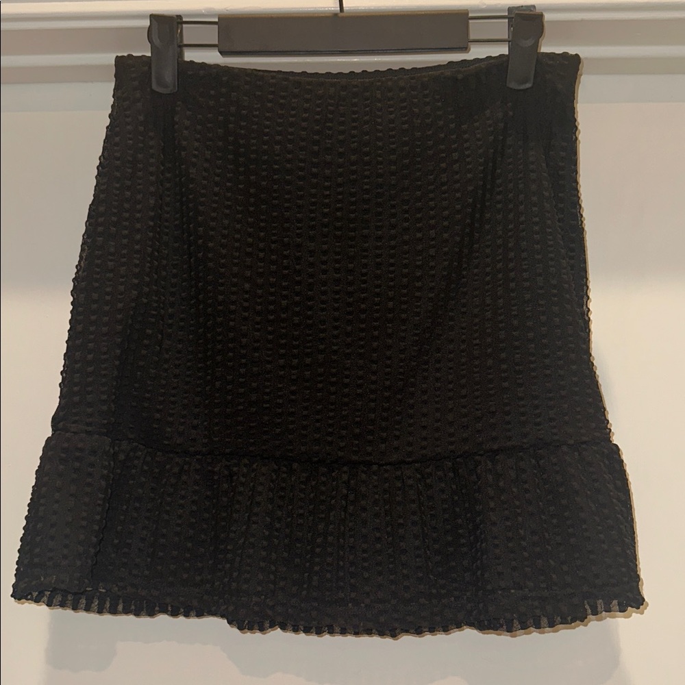 Abound Black Ruffled Bubble Mini Skirt